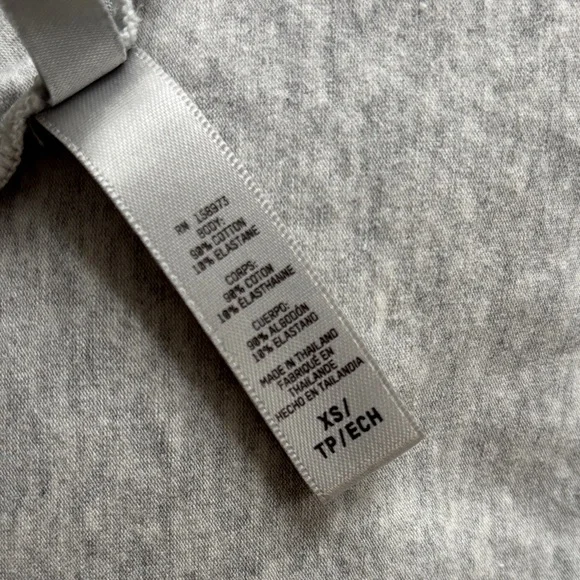 Skims Bodycon Gray Long Sleeve Women's Top - Picture 3 of 5